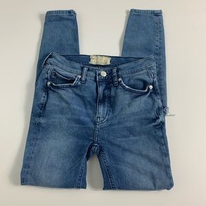 free people blown out knee denim